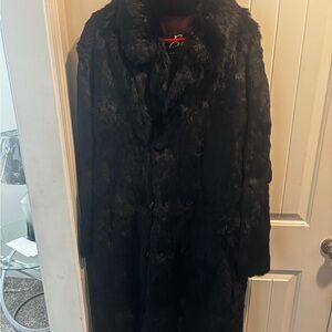 Men's Black Fur Coat
